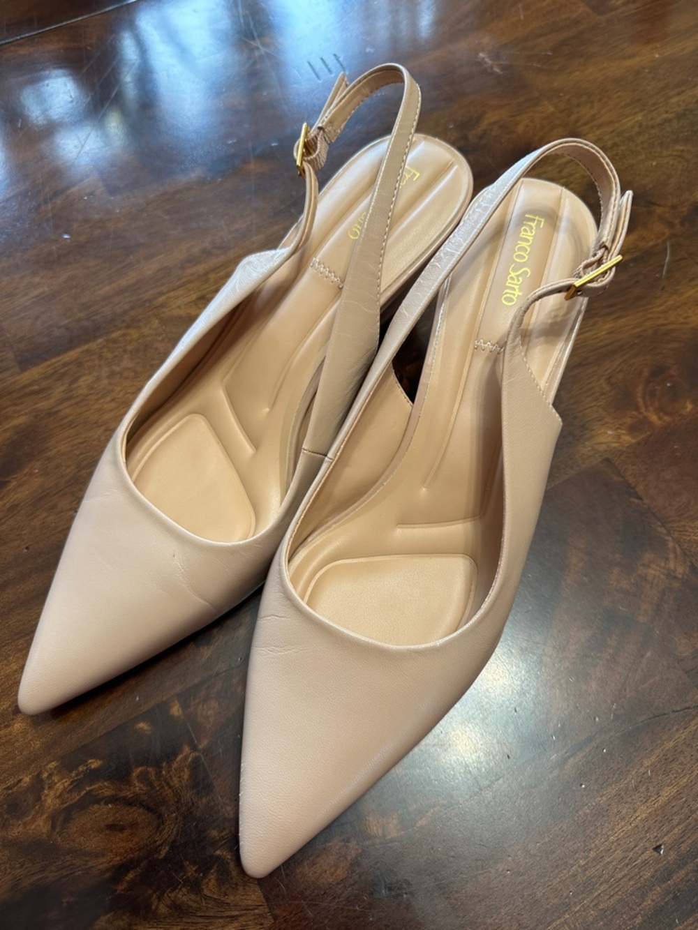 Franco Sarto Blush Pointed-Toe Slingback Heels